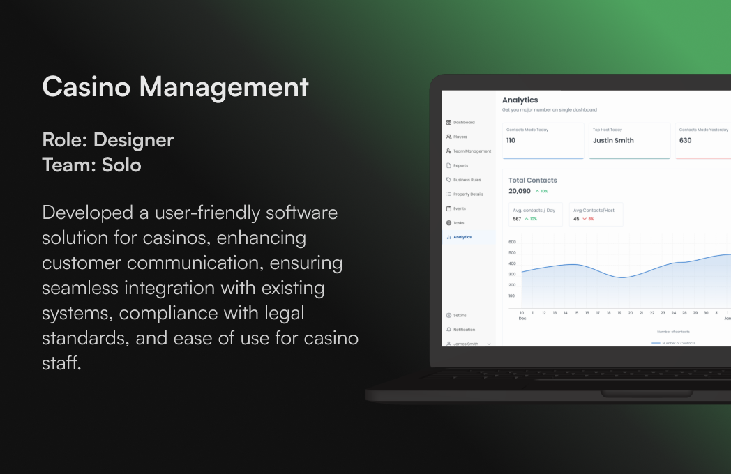 Casino Management SaaS - Data-Dense Enterprise Dashboards